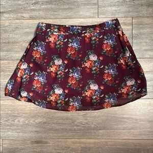 Tobi Red and Pink Skater Mini Skirt